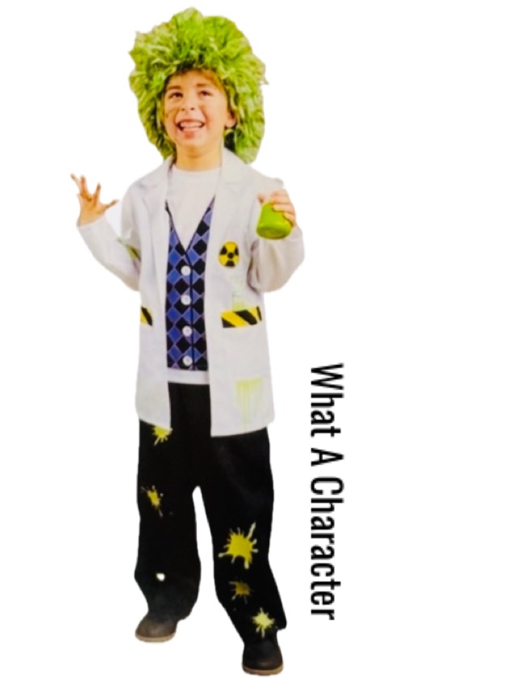 WHAT A CHARACTER Mad Scientist Kids Size XS (3/4)